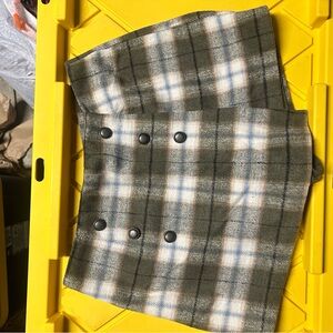 Forever 21 Plaid Skirt - Green and White